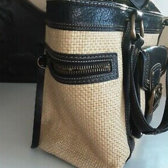 COACH Legacy Raffia Leather & Straw(Matching Wristlet Available) - Picture 9 of 15